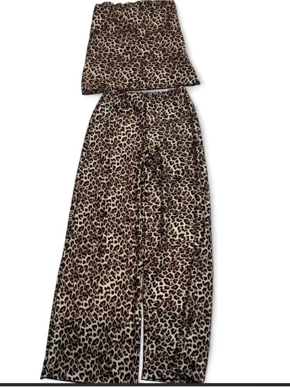 See You Monday Leopard Print Wide-Leg Jumpsuit in Brown and Black